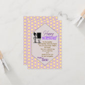 Carte Anniversaire de l'enseignant (Devant/Arrière en situation)