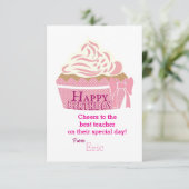 Carte Anniversaire de l'enseignant (Debout devant)