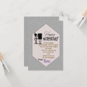 Carte Anniversaire de l'enseignant (Devant/Arrière en situation)