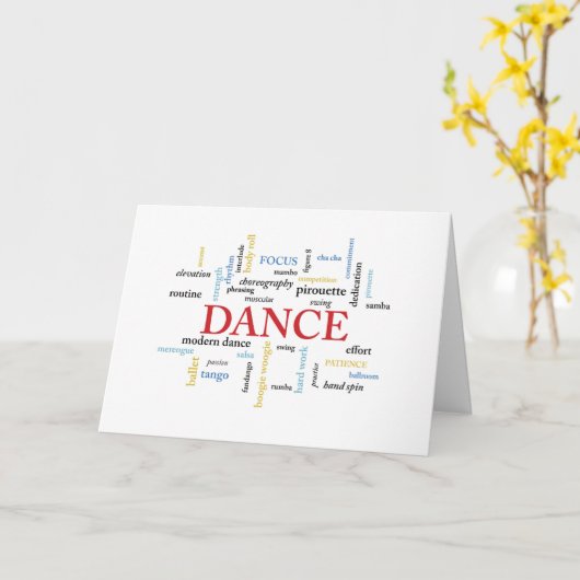 Carte Anniversaire de l'enseignant de danse (Fleur jaune)