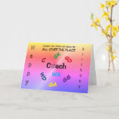 Carte Anniversaire de l'entraîneur Netball (Fleur jaune)