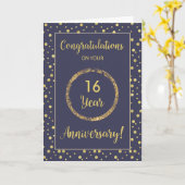 Carte Anniversaire de l'entreprise sur mesure Navy & Gol (Fleur jaune)