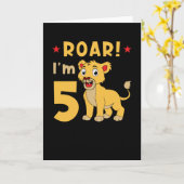 Carte Anniversaire de Leo, j'ai 5 ans (Fleur jaune)