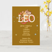 Carte Anniversaire de Leo Zodiac (Fleur jaune)