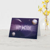 Carte Anniversaire de l'espace (Fleur jaune)