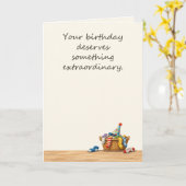 Carte Anniversaire de lessive drôle (Fleur jaune)