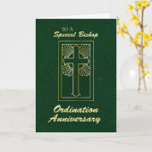 Carte Anniversaire de l'évêque de l'ordination (Fleur jaune)