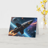 Carte Anniversaire de l'extérieur (Fleur jaune)