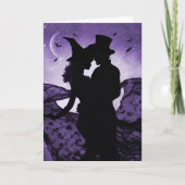 Carte Anniversaire de l'Halloween mignon Couple méchant (Devant)
