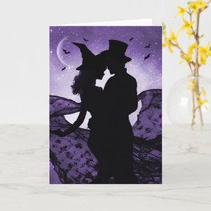 Carte Anniversaire de l'Halloween mignon Couple méchant