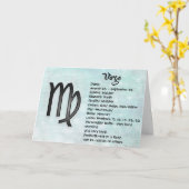 Carte Anniversaire de l'Horoscope Virgo (Fleur jaune)