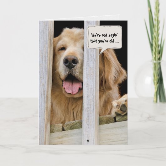 Carte Anniversaire de l'humour Golden Retriever (Devant)