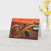 Carte Anniversaire de l'instrument de musique classique  (Fleur jaune)