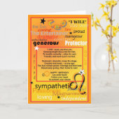 CARTE ANNIVERSAIRE DE LION (Fleur jaune)