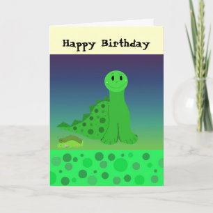 Carte Anniversaire de Little Dinosaur