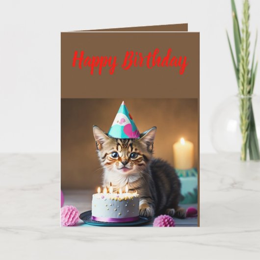 Carte Anniversaire de Little Kitten (Devant)