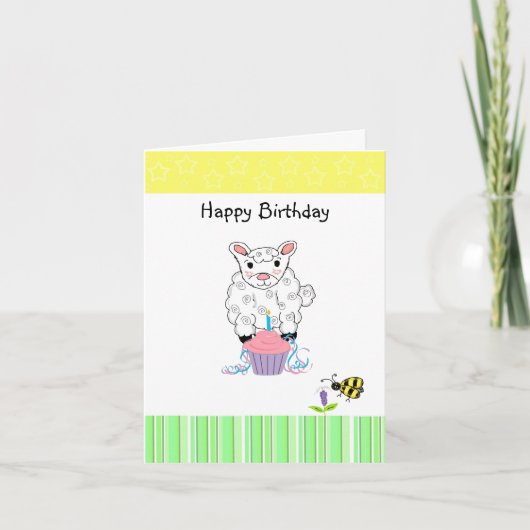 Carte Anniversaire de Little Lamb (Devant)