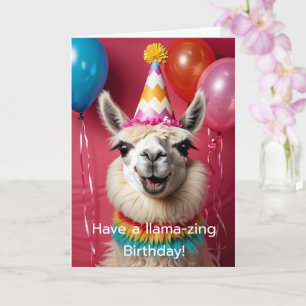 Carte Anniversaire de Llama Avoir un anniversaire éclata