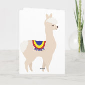 Carte Anniversaire de Llama, Ballons d'anniversaire (Dos)