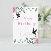 Carte Anniversaire de l'oiseau (Debout devant)
