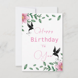 Carte Anniversaire de l'oiseau