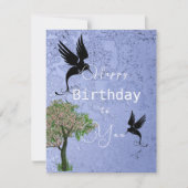 Carte Anniversaire de l'oiseau (Devant)