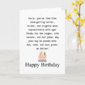 Carte Anniversaire de l'oncle (Fleur jaune)