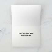 Carte Anniversaire de l'oncle Funny Western Whiskey (Intérieur)