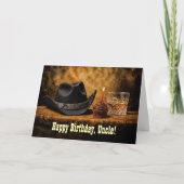 Carte Anniversaire de l'oncle Funny Western Whiskey (Devant)