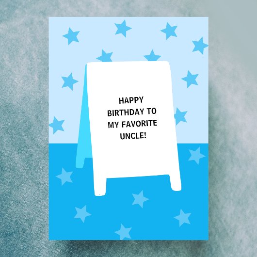 Carte Anniversaire de l'oncle préféré