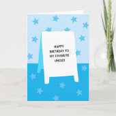 Carte Anniversaire de l'oncle préféré (Devant)