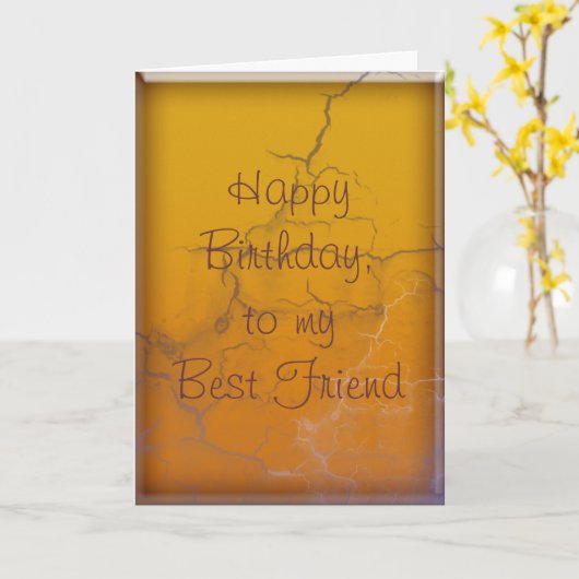 Carte Anniversaire de l'or brûlé (Fleur jaune)