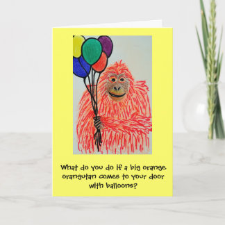 Carte Anniversaire de l'Orangoutan