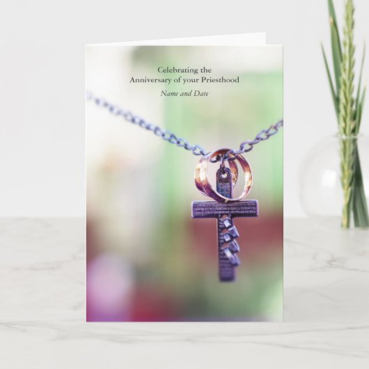 Carte Anniversaire de l'ordination 25e 30e 40e 50e (Devant)