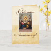 Carte Anniversaire de l'Ordination Angels à l'autel (Fleur jaune)