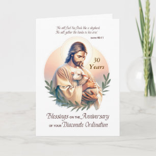 Carte Anniversaire de l'Ordination du diacre Jésus Bon P