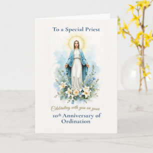 Carte Anniversaire de l'ordination du prêtre de 10 ans B