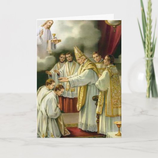 Carte Anniversaire de l'ordination épiscopale Jésus (Devant)