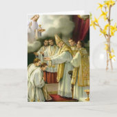 Carte Anniversaire de l'ordination épiscopale Jésus (Fleur jaune)