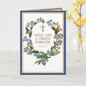 Carte Anniversaire de l'Ordination religieuse des prêtre (Fleur jaune)