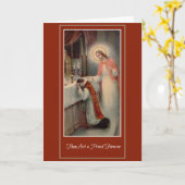 Carte Anniversaire de l'ordination sacerdotale Jésus (Fleur jaune)