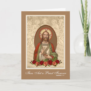 Carte Anniversaire de l'ordination sacerdotale Jésus