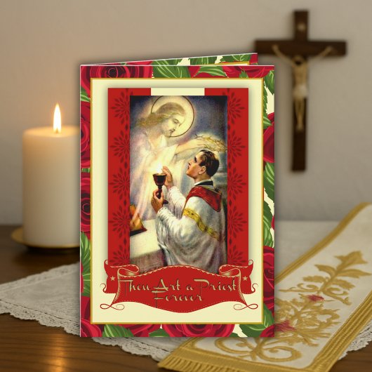 Carte Anniversaire de l'ordination sacerdotale Jésus Car
