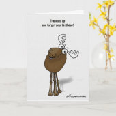 Carte anniversaire de l'orignal tardif (Fleur jaune)