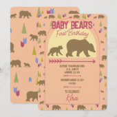 Carte Anniversaire de l'ours-bébé (Devant / Derrière)