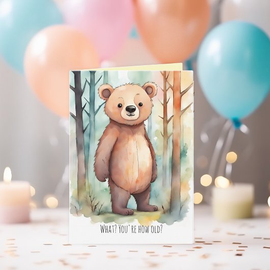Carte Anniversaire de l'ours drôle