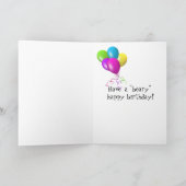 Carte anniversaire de l'ours en peluche (Intérieur)