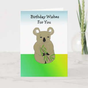 Carte Anniversaire de l'ours koala