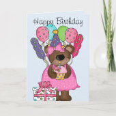 Carte Anniversaire de l'ours mignon (Devant)