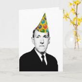 Carte Anniversaire de Lovecraft (Fleur jaune)
